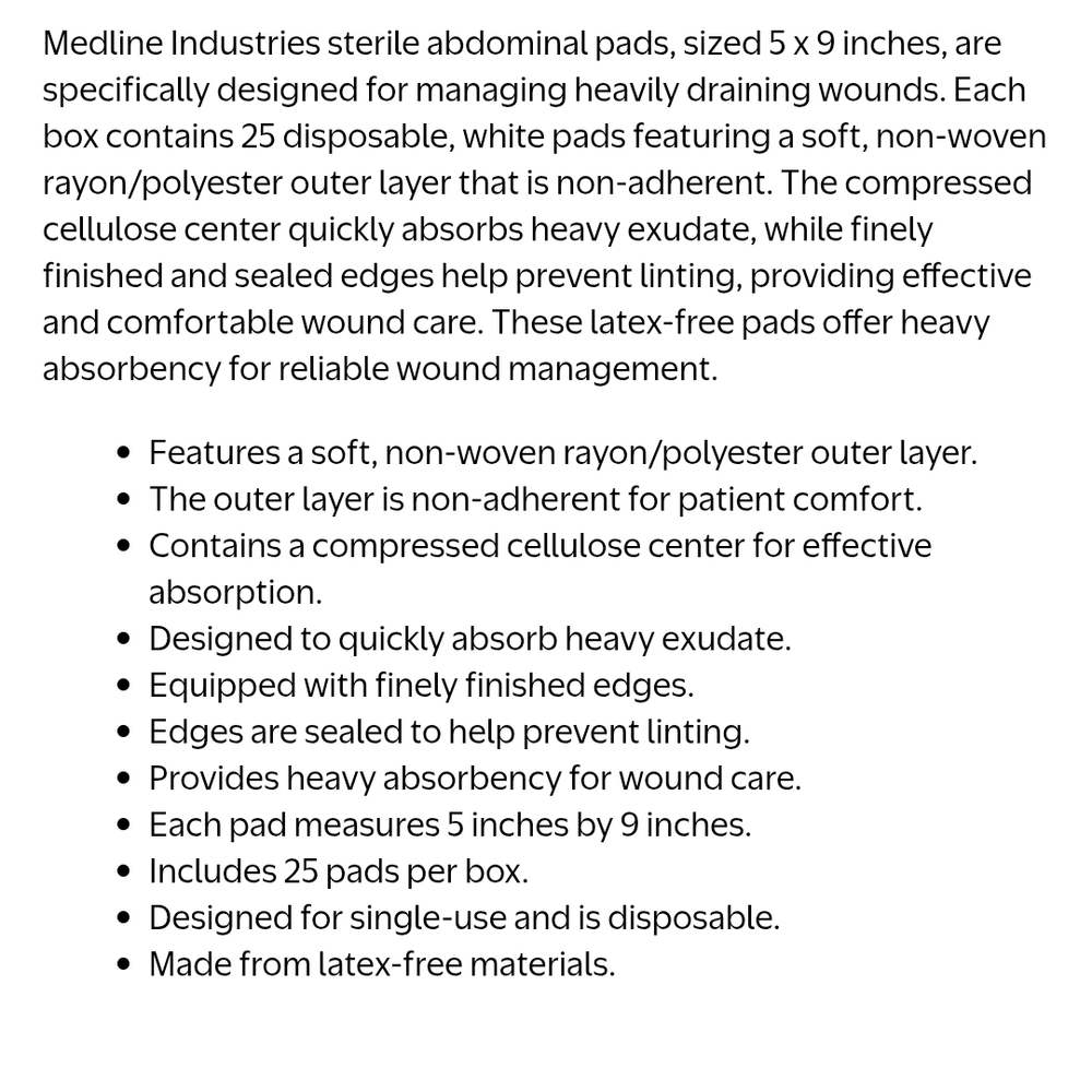 39 Extra Absorbent Abdominal Pads 5x9 - Picture 4 of 4